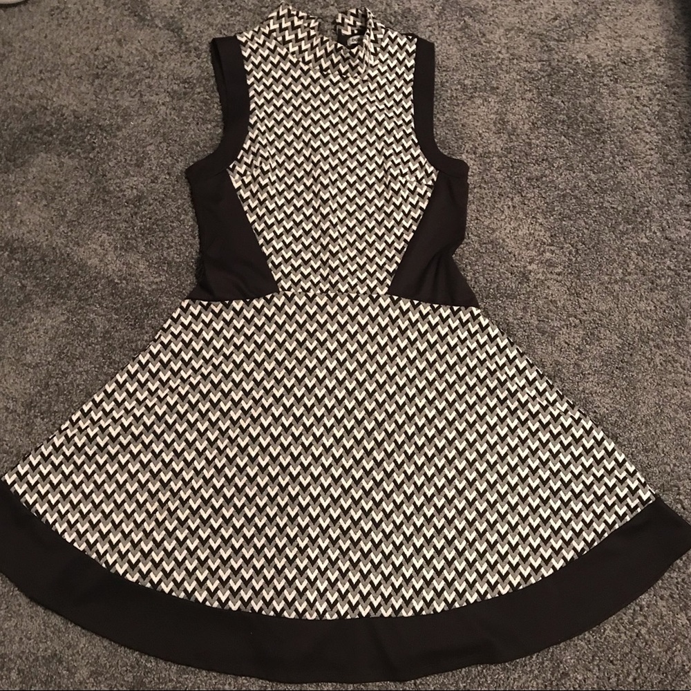 Black and white size large mock neck sweater dress